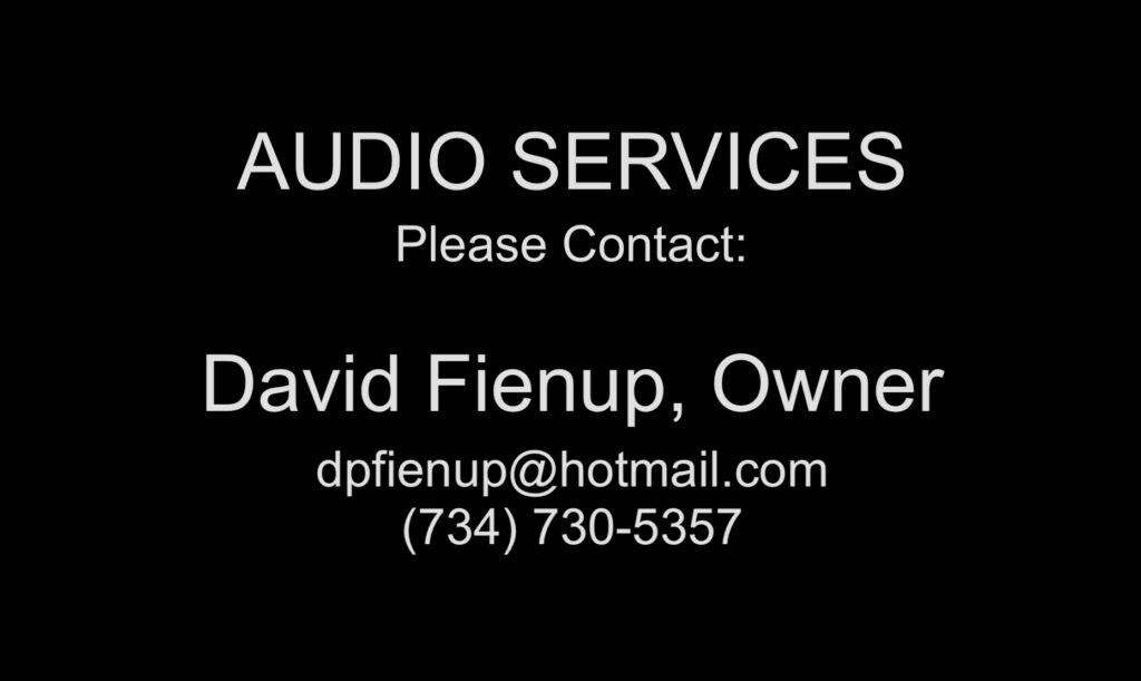 Soundopolis sound design, dialogue editing, re-recording mixer, Ann Arbor, Michigan, Detroit, remote work, David Fienup
